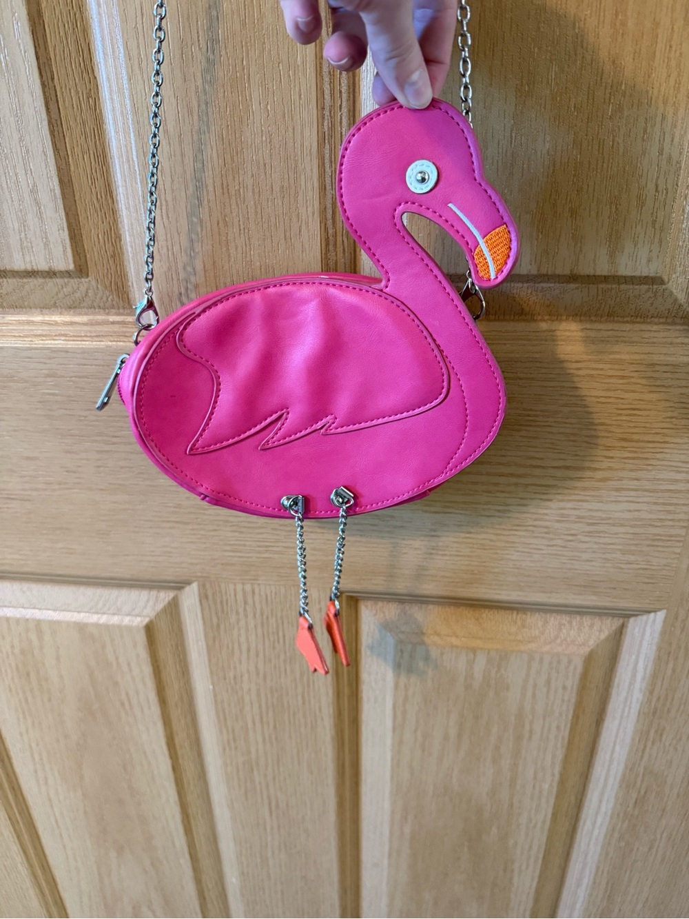 Charming Charlie Pink Flamingo Crossbody Bag